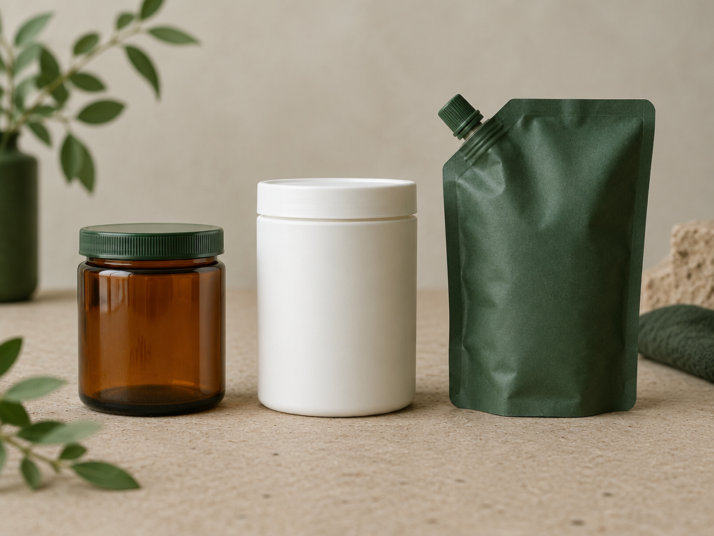 Supplement-Verpackung: Braunglas, Kunststoff & Recycling