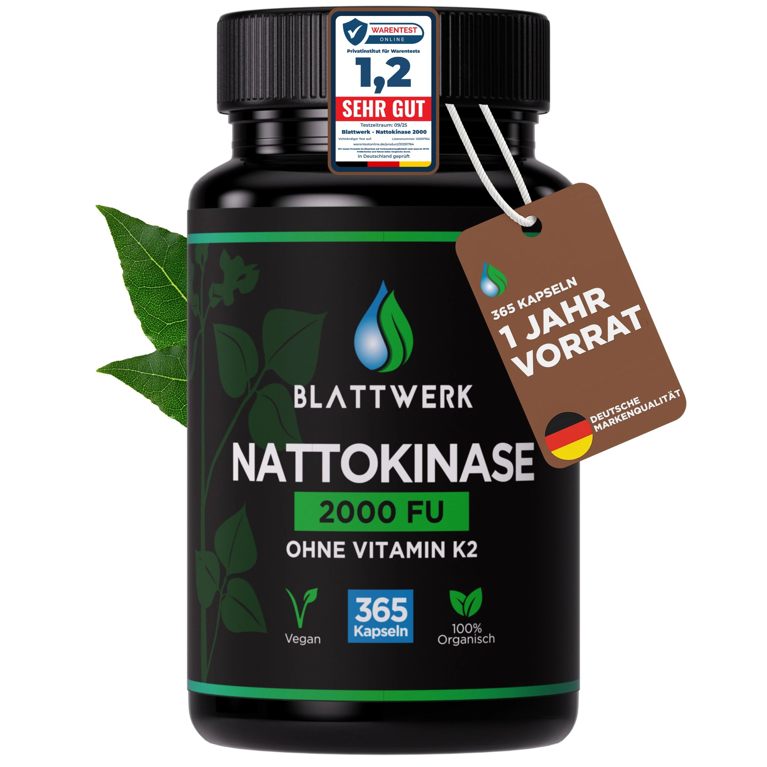 Nattokinase | 20.000 FU/G | 365 Kapseln