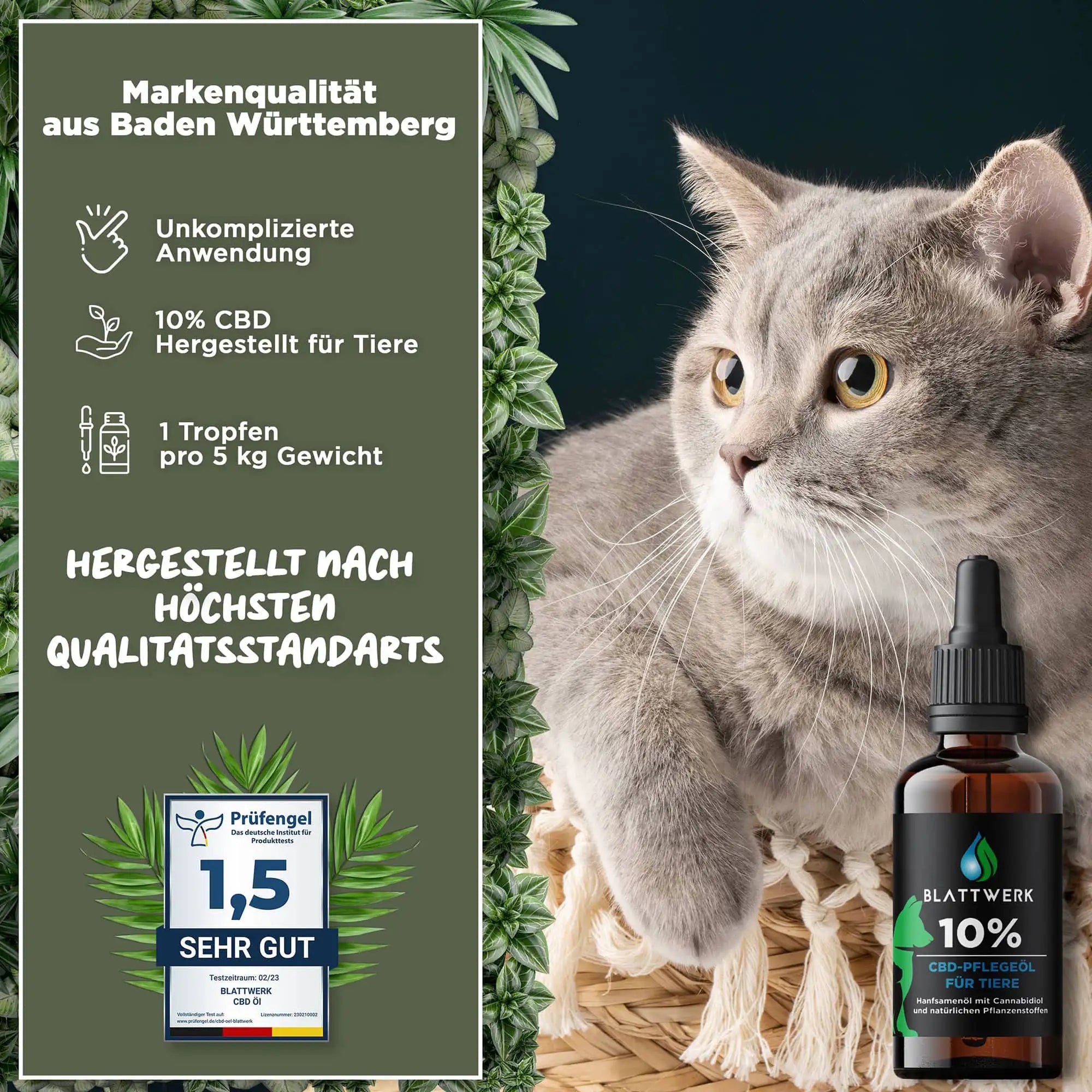 10% CBD Öl für Hunde & Katzen