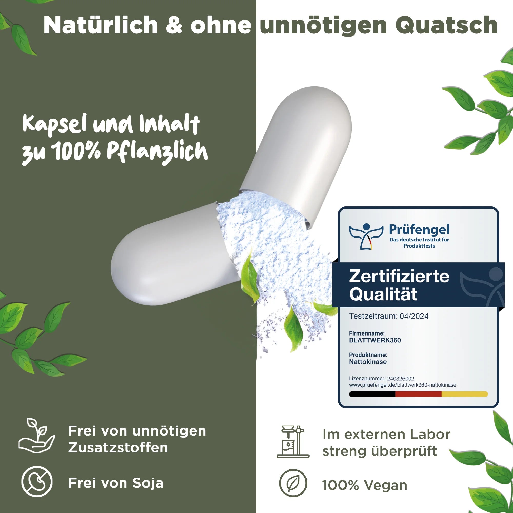 Nattokinase | 2000 FU/G | 365 Kapseln