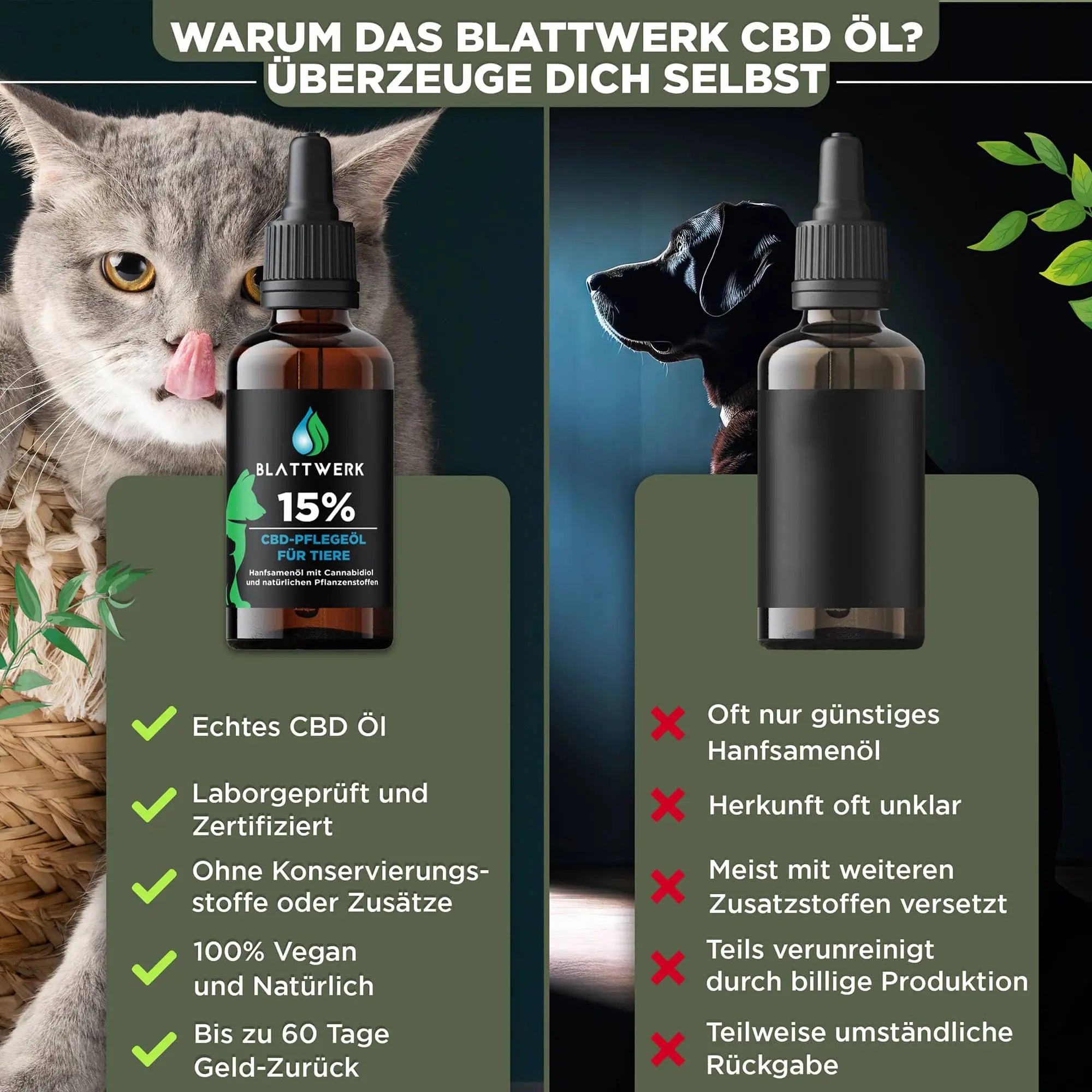 15% CBD Öl für Hunde & Katzen