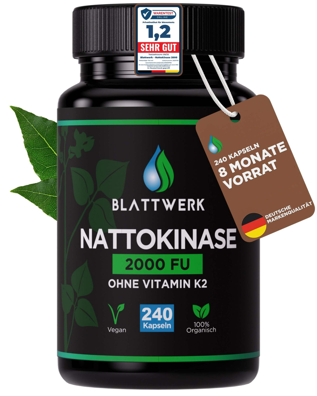 Nattokinase | 20.000 FU/G | 240 Kapseln