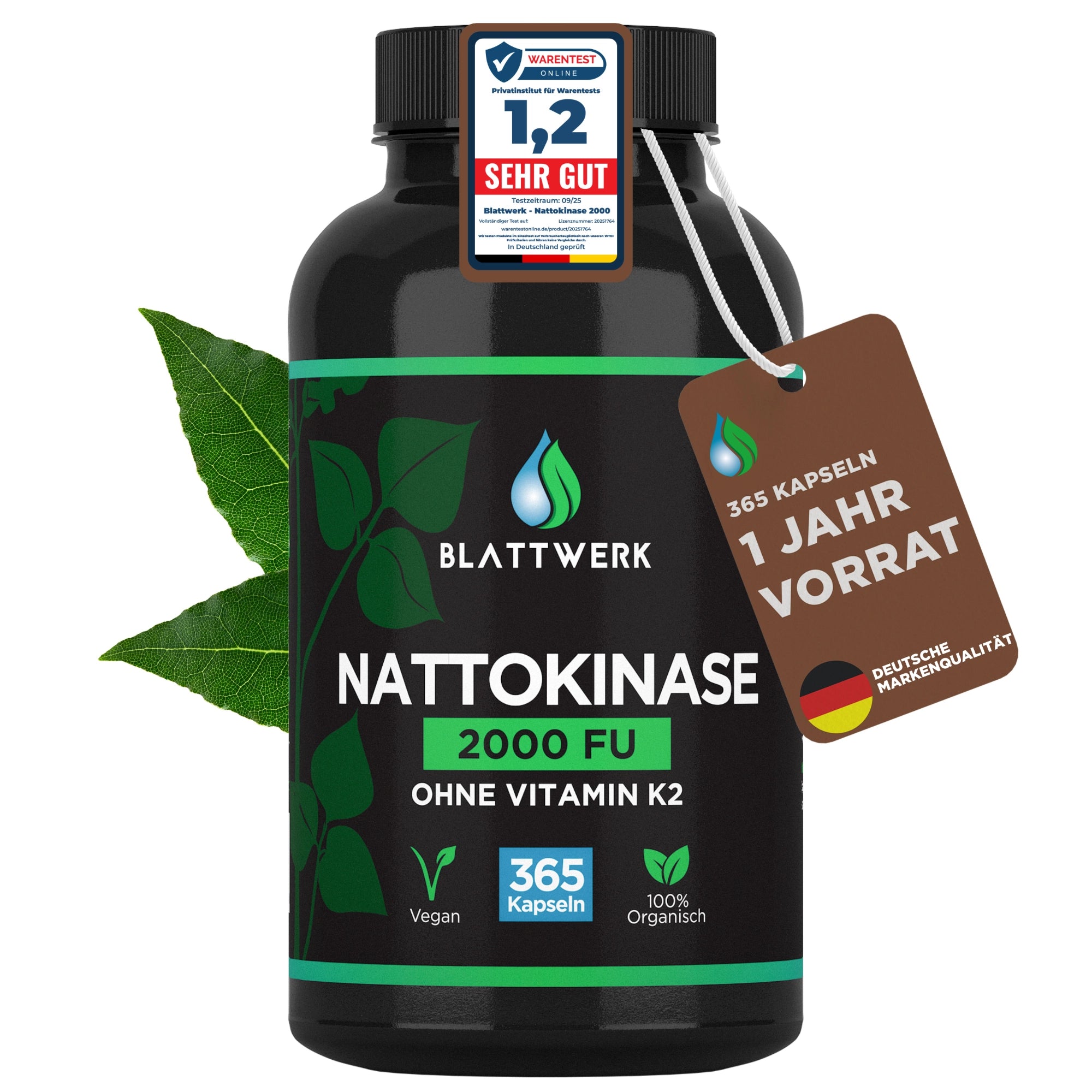Nattokinase | 20.000 FU/G | 365 Kapseln