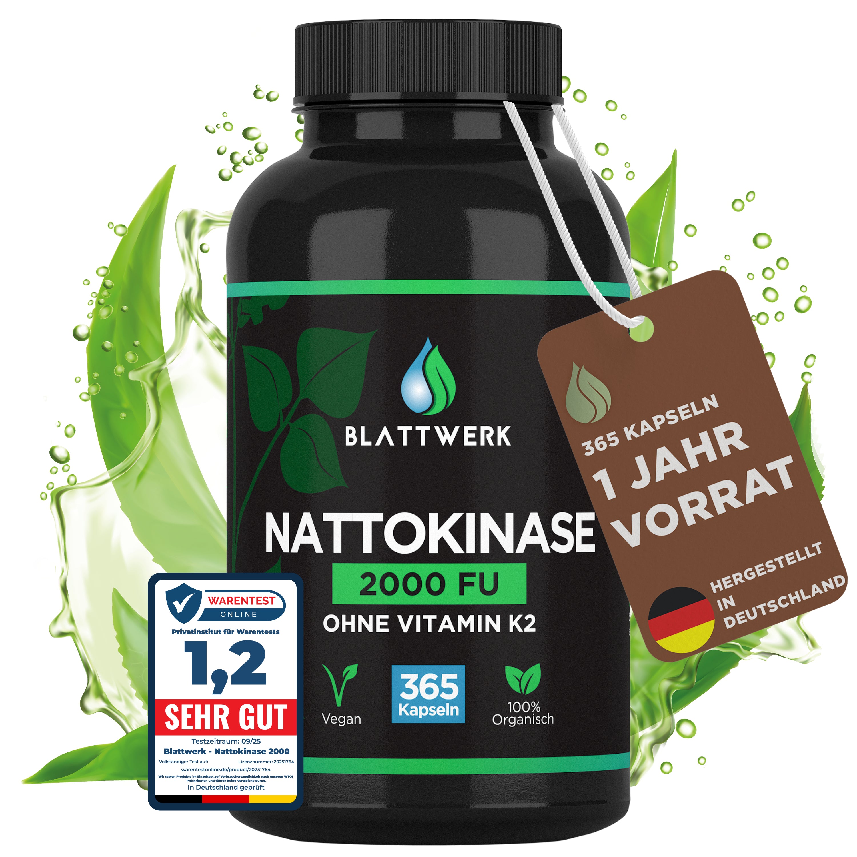 Nattokinase | 20.000 FU/G | 365 Kapseln